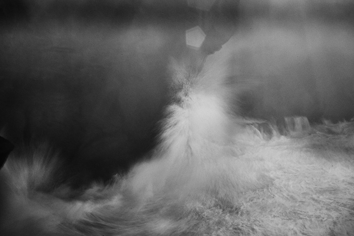 Fine Art image of a stormy ocean in black and white taken in portugal