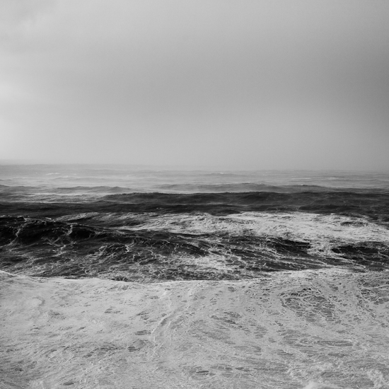 Fine art nbalck and white image of a stormy ocean