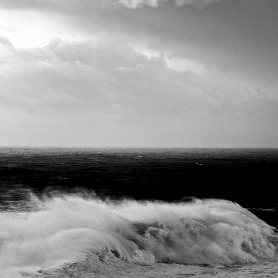 Fine art black and white photography of the ocean and seascape