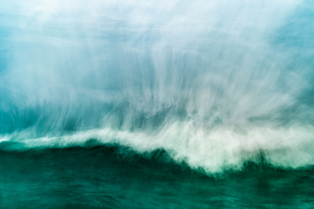 fine art abstract image of the ocean taken in the water