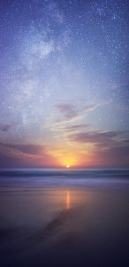 fine art photography of a night seascape along the ocean in south portugal