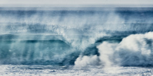 abstract fine art image of a wave on the atlantic ocean