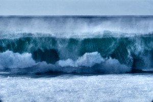 fine art photo of a wave in the Atlantic ocean taken on a multiple exposure