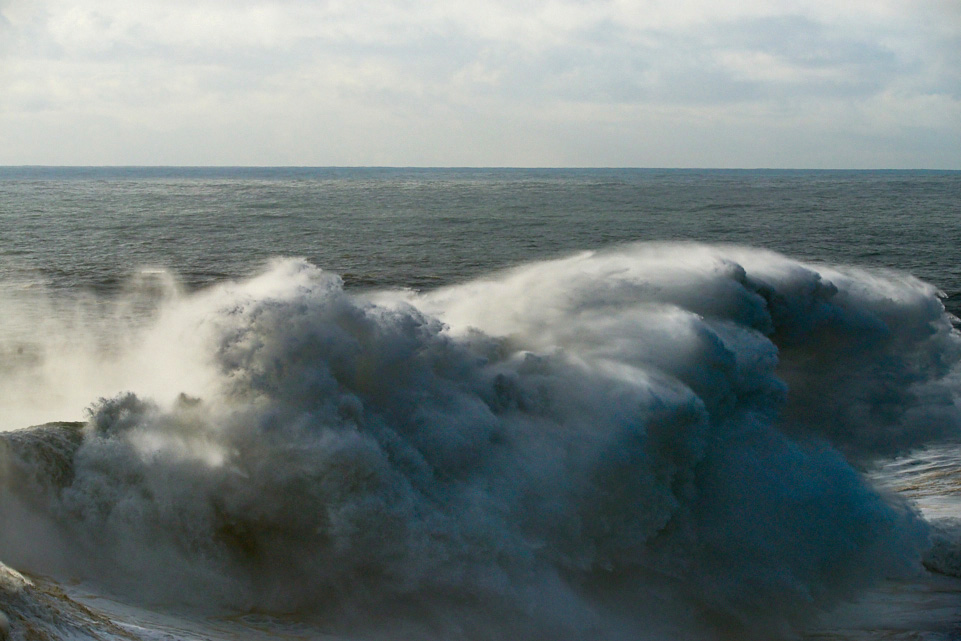 Fine art photo of a huge wave in Nazaré, Portugal