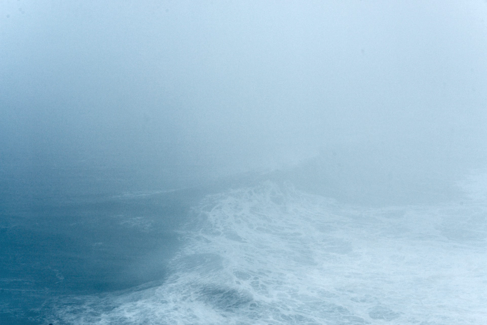 fine arte abstract seascape photography of a misty day in Nazaré, Portugal