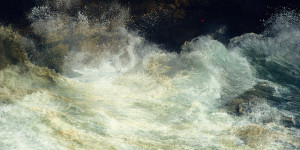 Fine art abstract image of a wave. this image explore the concept of chaotic system applied to waves