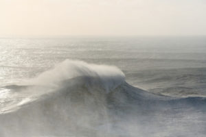 A huge wave in Nazaré, Portugal